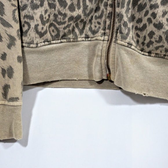 Current/Elliott Leopard Zip Hoodie 1 (XS/S) - Picture 4 of 5